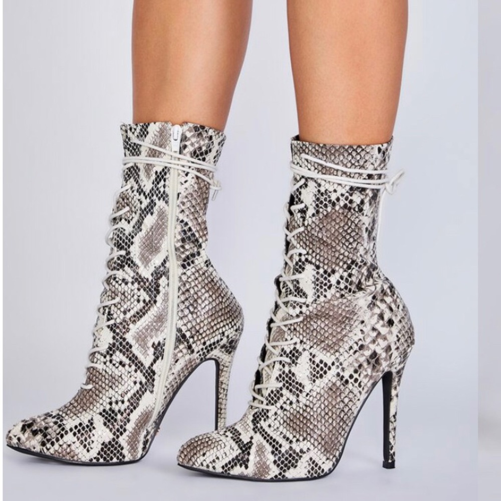 MESHKI snake lace up boot!!! BRAND NEW